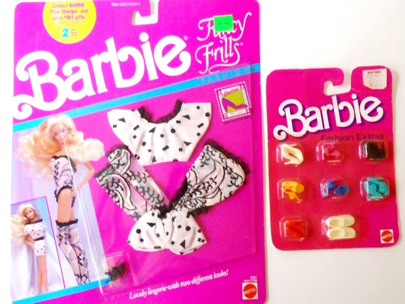 Barbie Fancy Frills LINGERIE New in Box, Vintage Barbie Lingerie and Shoe  Pack, NRFB Barbie Doll Clothes, Vintage 90's Barbie Lingerie 