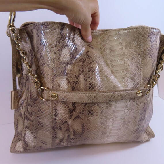 IVANKA Python Print Leather Bag, Beautiful & Eleg… - image 6