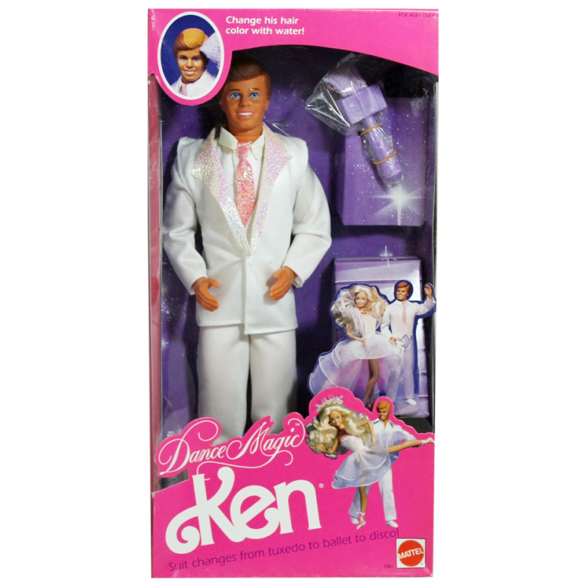 Dance Magic Ken Doll with Changing Outfits, Disco Dance Ken Doll, Ballet Ken Doll, 1989 Dance Magic Tuxedo to Ballet to Disco Ken Doll