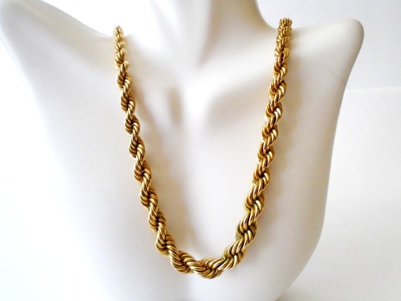 MONET Graduated Twist Chain Gold Necklace, 26 Inc… - image 5