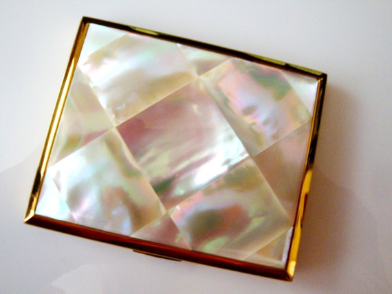 Elgin America Compact, Mother of Pearl gold Mirror
