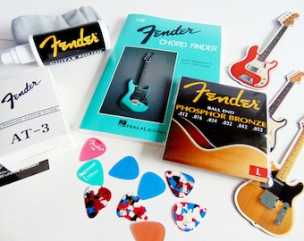 Fender Guitar Accessories, Guitar Tuner, Guitar Strings, Chord Finder, Fender Guitar Magnets, Fender Guitar Cleaner, Fender Collectibles