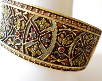 HEIDI DAUS Byzantine Beauty Crystal Cuff Bracelet, Retired 