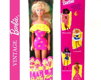 Vintage Barbie Doll, 1994 Ruffle Fun Barbie Doll, NRFB Blond