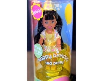 Kelly Dolls Happy Birthday Tea Party Set, New Mattel 3 Kelly Happy