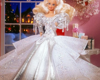 Happy Holidays Barbie Doll MINT, 1992 Happy Holidays Christmas Barbie Doll NRFB, Vintage Christmas Barbie Doll