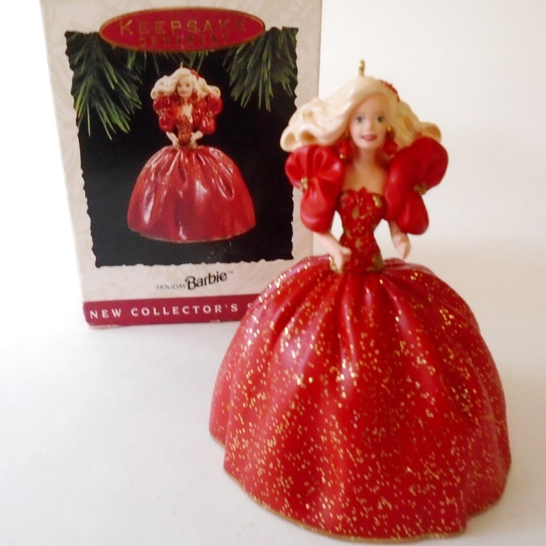 1993 Holiday Barbie Hallmark Ornament, 1st Holiday Barbie Series