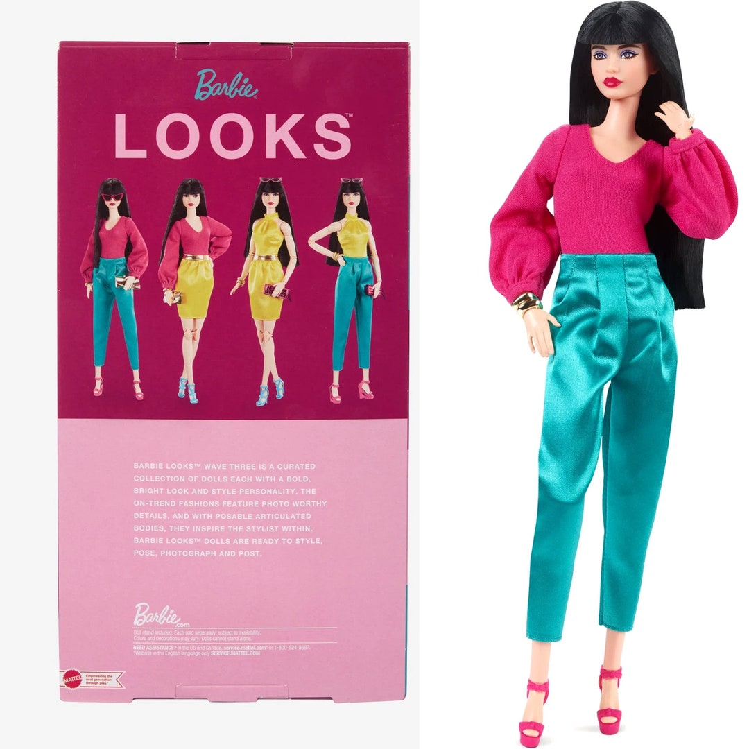 LOOKS Muñeca Barbie® Combina y Combina Modas, Nueva en Caja, Mattel Made to  Move Barbie Morena y Modas, Made to Move LOOKS Barbie de Cabello Oscuro 