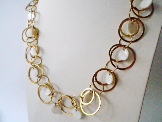 KENNETH JAY LANE Gold Rings Chain Necklace and Ea… - image 7
