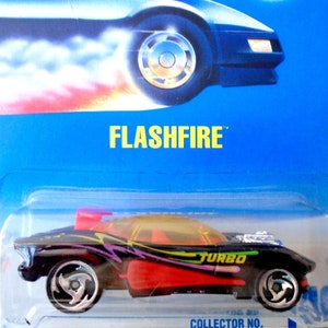 Hot Wheels Flashfire Turbo NIP, Hot Wheels Collector No 140, Vintage Die Cast 1 64 Malaysia Car Hot Wheels