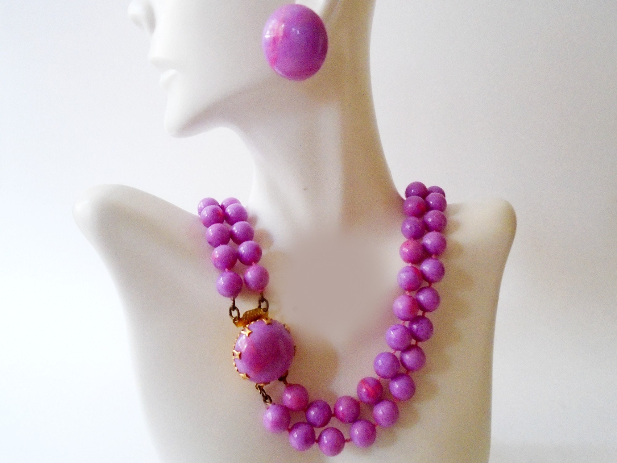 Heidi Daus Purple Crystal Bead & Rhinestone Haute Couture Necklace – Olde  Inverness Antiques