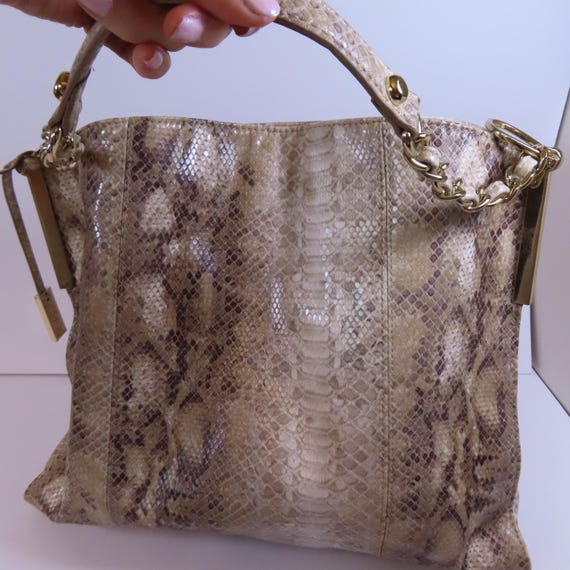 IVANKA Python Print Leather Bag, Beautiful & Eleg… - image 7