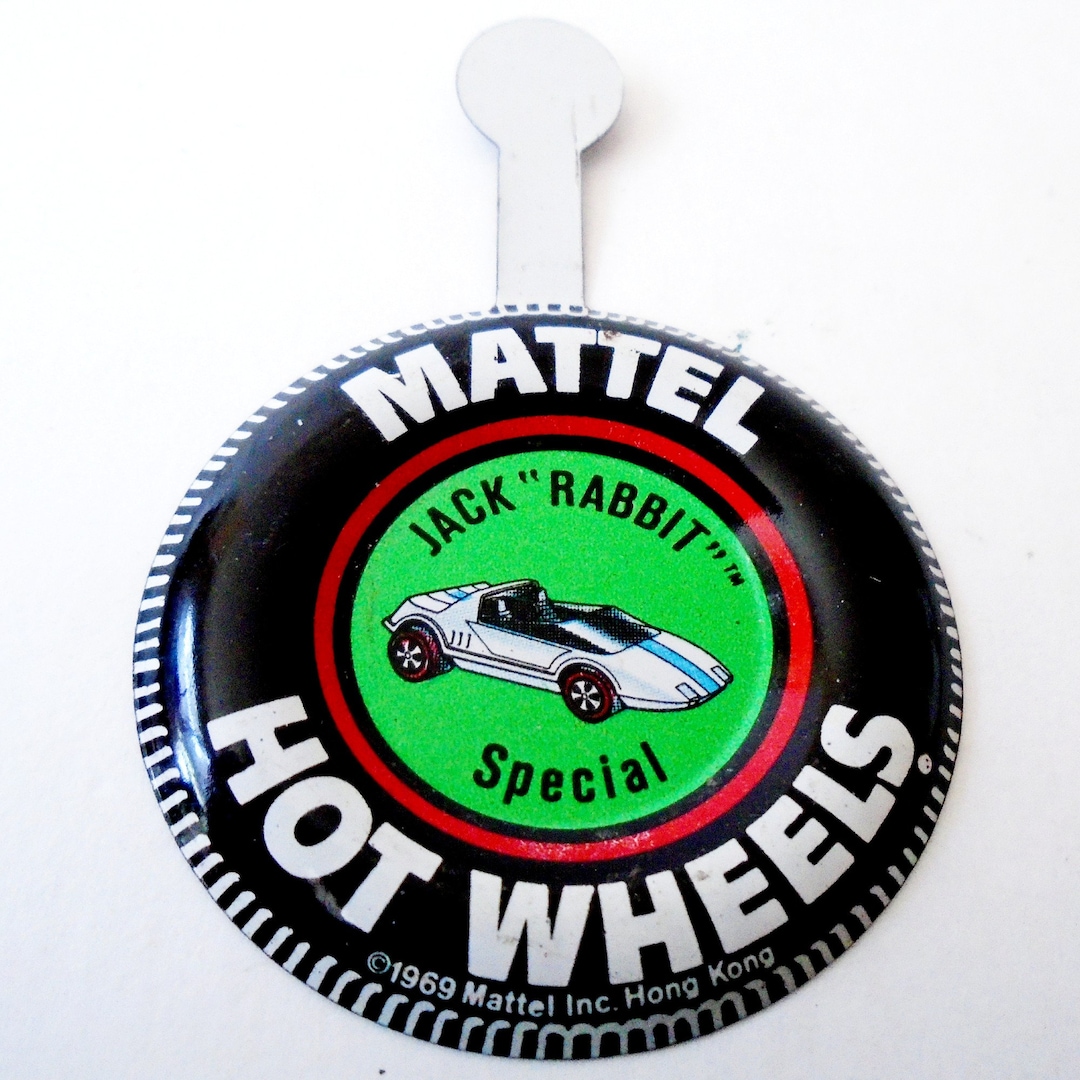 Original Hot Wheels JACK RABBIT Red Line Button, 1969 Hot Wheels ...