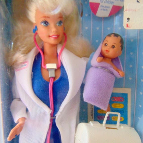Dr Barbie Hear Baby's Heartbeat Stethoscope, NRFB Doctor and