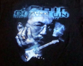ERIC CLAPTON 1998 Concert T Shirt L, Fender Guitar Gift, OOAK Eric Clapton Tour Tee Shirt, Clapton 98 World Tour Shirt, Eric Clapton T Shirt