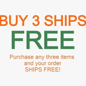 FREE SHIPPING when you buy 3 or more items!
