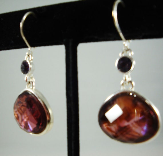 NAPIER Purple Earrings, Vintage Napier Amethyst D… - image 5