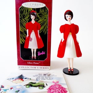 BARBIE Silken Flame Christmas Ornament, Vintage Barbie Hallmark Ornament NRFB, Hallmark Vintage Silken Flame Barbie Christmas Ornament