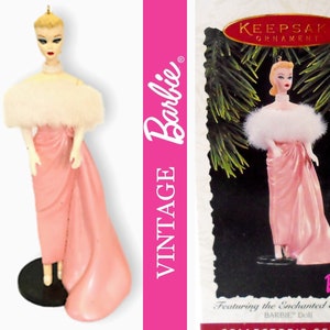 BARBIE  Enchanted Evening Hallmark Ornament NRFB, Original Enchanted Evening Barbie Christmas Ornament, Hallmark Vintage Barbie Ornament 3