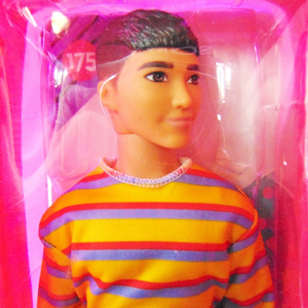 Modern Ken Doll NRFB, NIB Dark Hair Ken Doll, Molded Hair Brown Skin