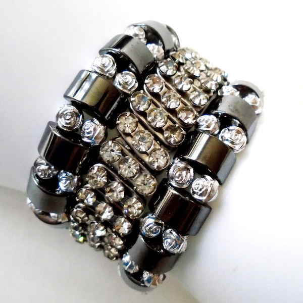 Rhinestone Stretch Bracelet Etsy