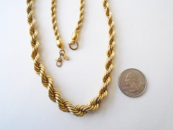 MONET Graduated Twist Chain Gold Necklace, 26 Inc… - image 4