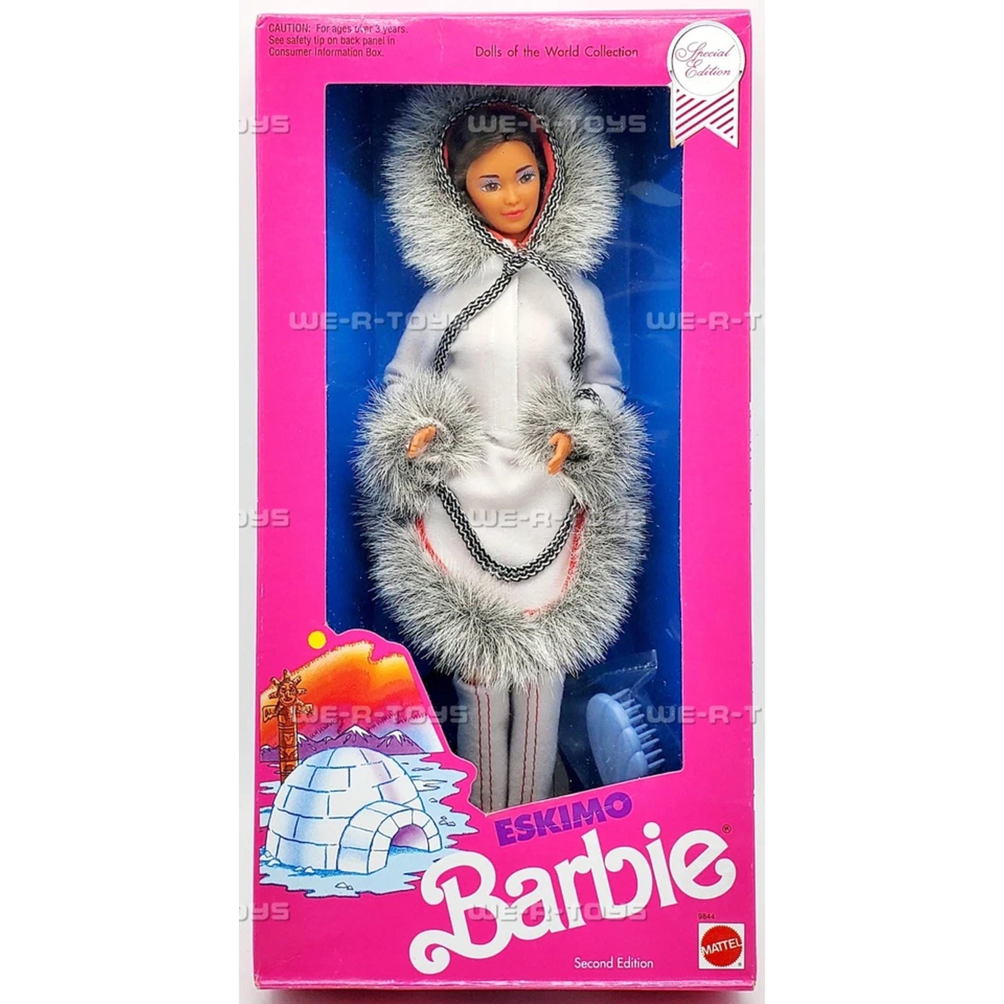 Eskimo Barbie Doll NRFB, Dolls of the World Mattel 9844, Dolls of