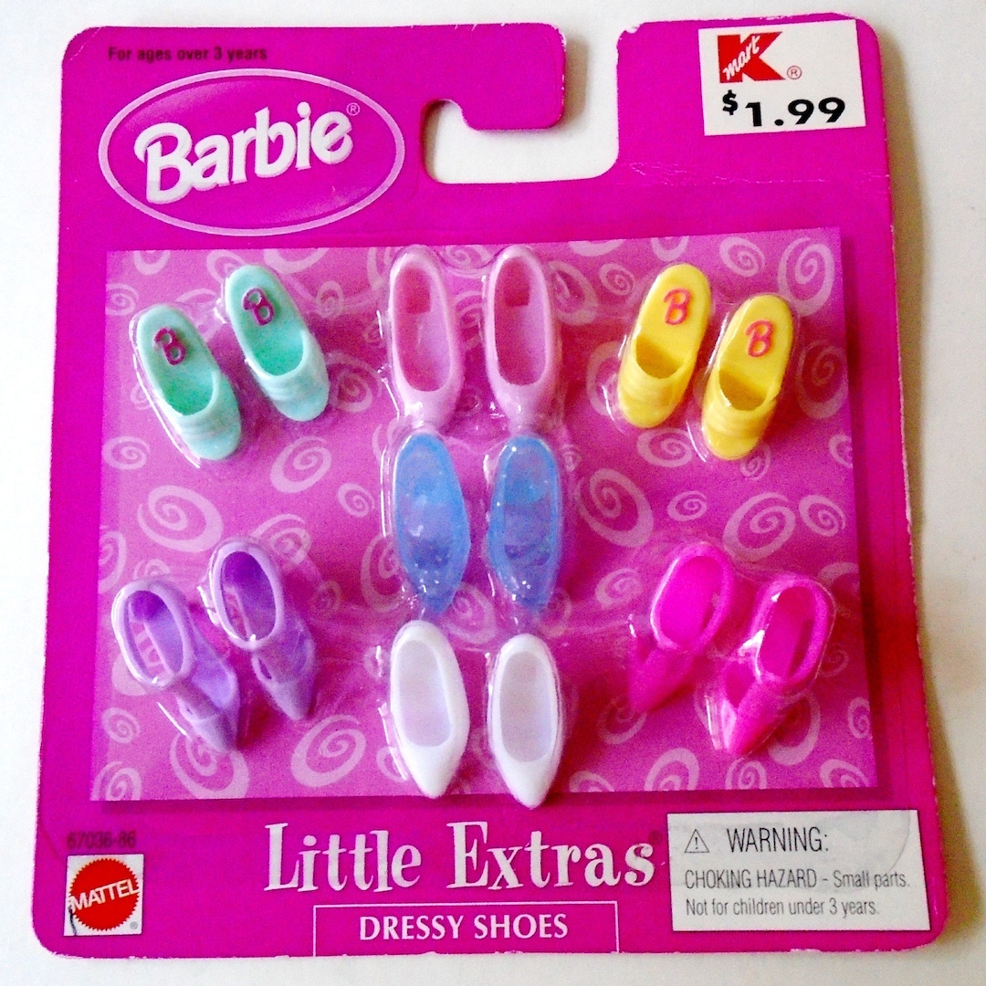 barbie-doll-fancy-shoes-new-in-box-7-pairs-of-90-s-barbie-etsy