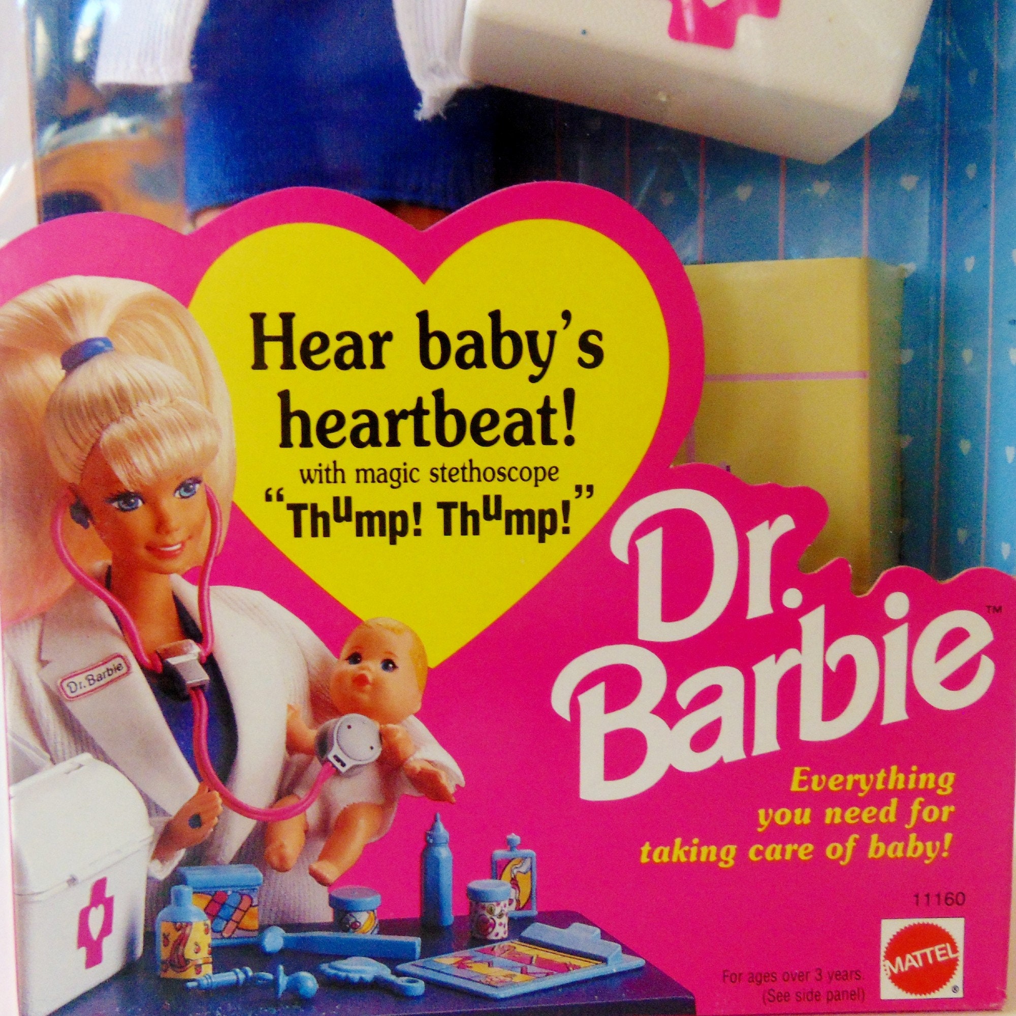 Dr Barbie Hear Baby's Heartbeat Stethoscope, NRFB Doctor and