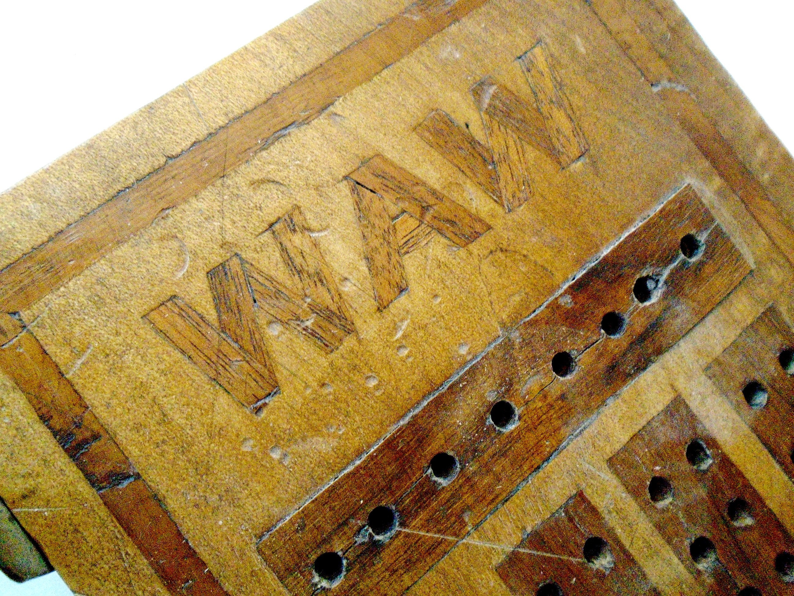 Handmade Wood Cribbage Board Vintage Metal Peg Cribbage Etsy