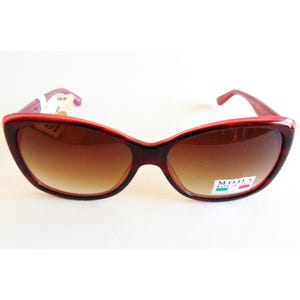 New MODA Big Two Tone Rose Pink Sunglasses, NEW Brown Gradiated Lense Pink Frame Optometrist Quality MODA Made in Italy Sunglasses SN10