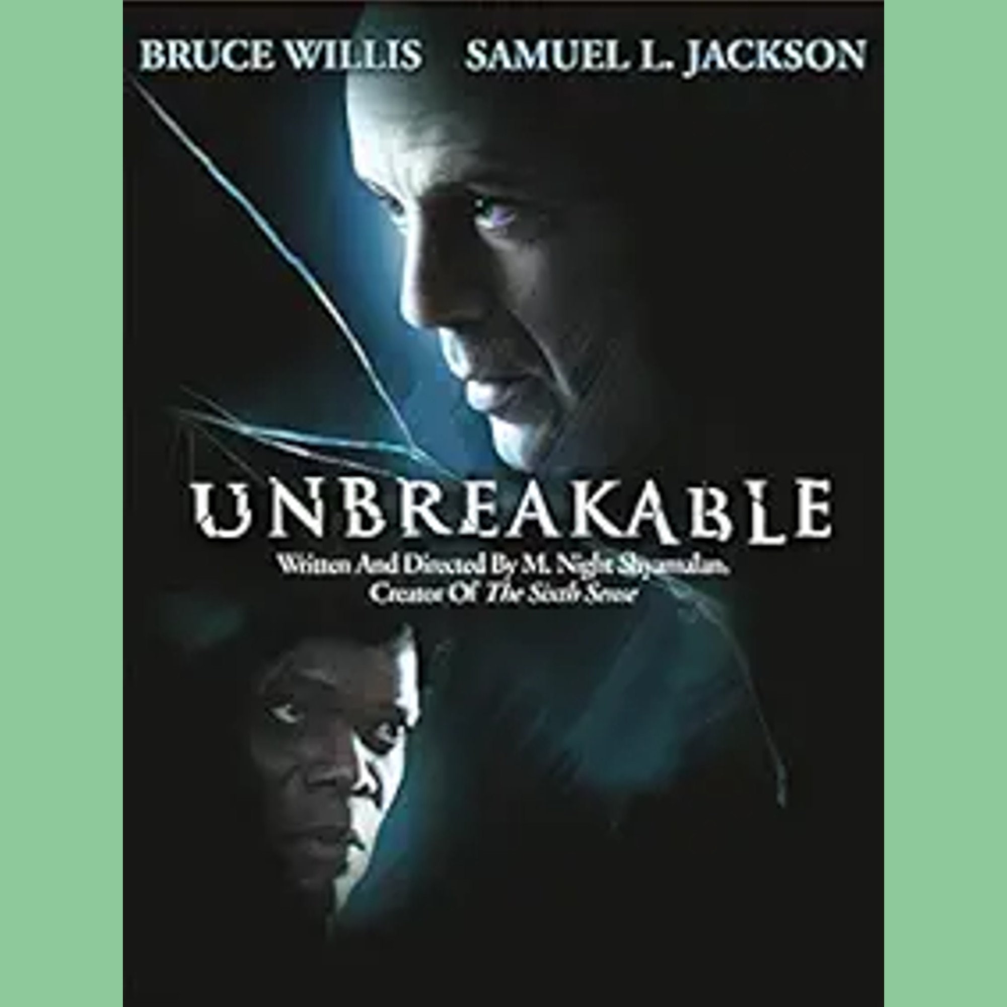 UNBREAKABLE, 2001 DVD, Bruce Willis, Samuel Jackson, Night