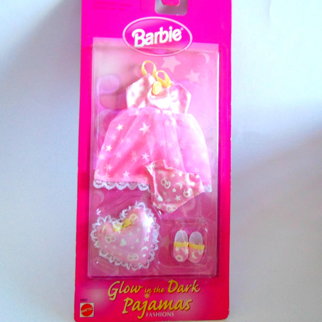 Barbie Glow in the Dark Nightie Pillow and Slippers, Barbie