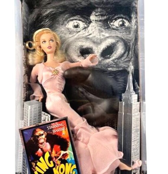 thumbnail image 2 of Barbie King Kong Collector Doll 2002 - Pink Charmeuse Gown With Golden Brooch 2 of 12