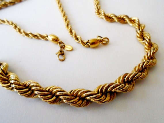 MONET Graduated Twist Chain Gold Necklace, 26 Inc… - image 2