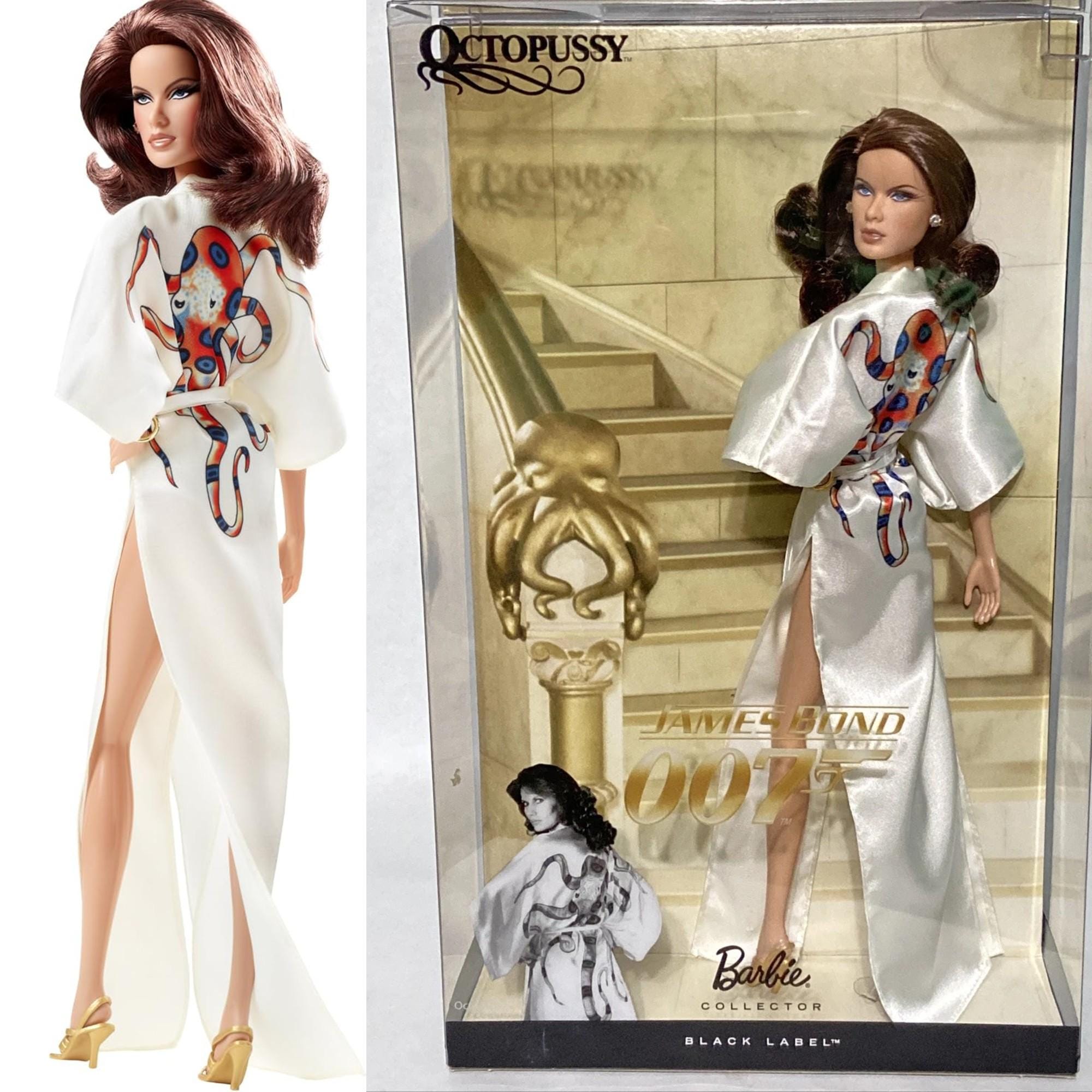 James Bond 007 Octopussy Barbie Doll, NRFB Mattel Black Label