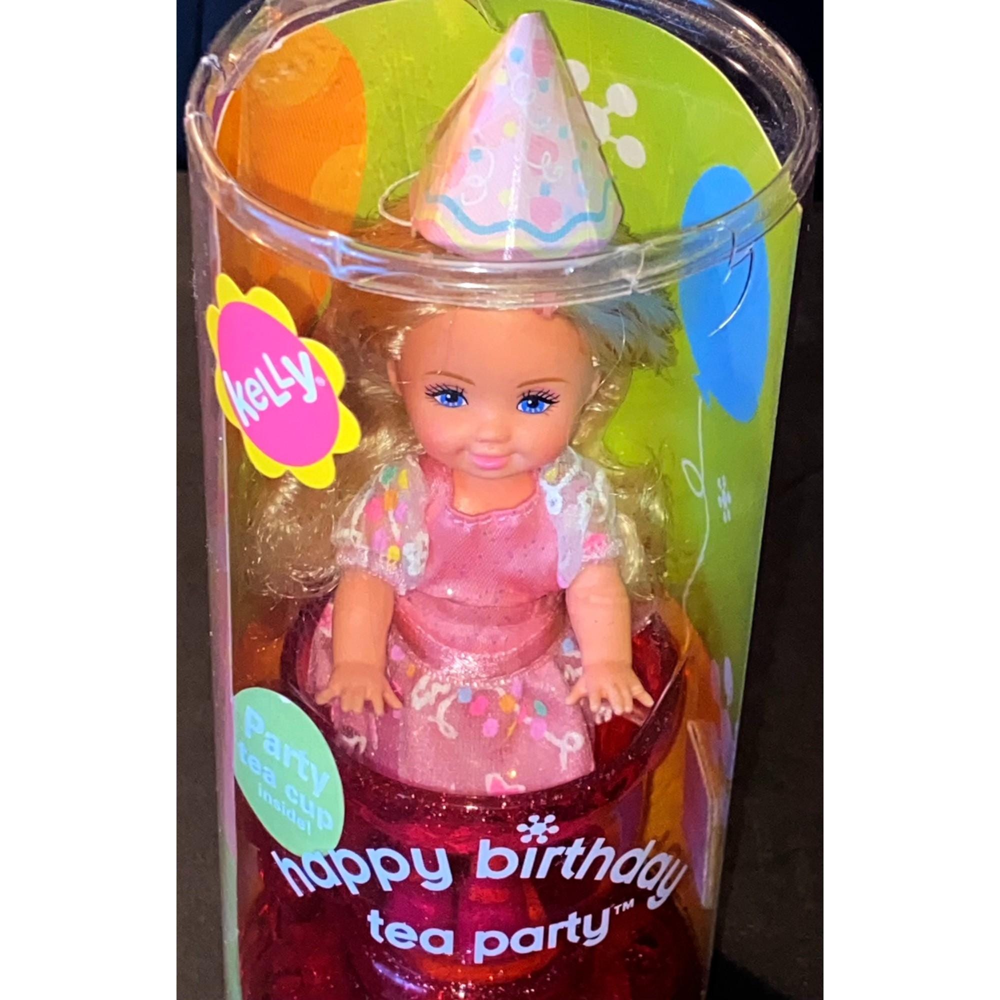 Kelly Dolls Happy Birthday Tea Party Set, New Mattel 3 Kelly Happy