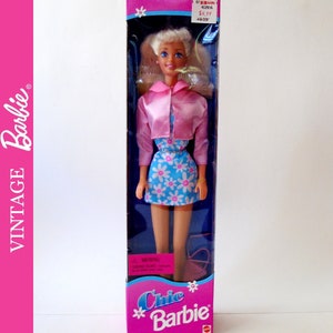 Chic Barbie Doll NRFB, 1996 Chic Barbie Doll New in Box, Vintage Blond Barbie Doll, Flower Dress Barbie