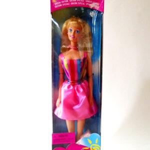 Vintage Barbie Doll, Children&#39;s Day Blond Barbie Doll, 1997 Kinder Tags Barbie Doll