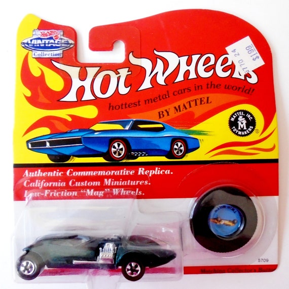 Hot Wheels Twin Mill Button NIP Classic Spectraflame Black Twin
