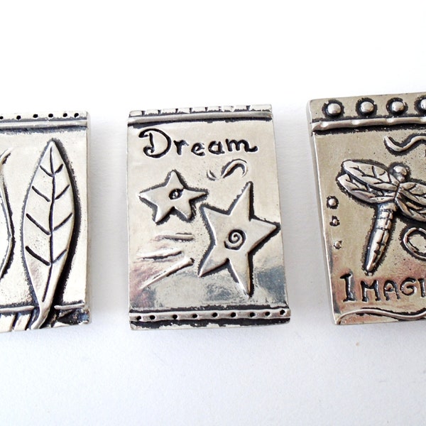 Vintage Inspirational Silver Magnet Set, Harmony Magnet, Dragonfly Metal Magnet, Dream Magnet, Metal Retired Basic Spirit Magnet Set