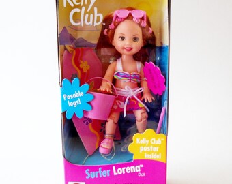 Kelly Club Surfer Lorena Posable Doll, Vintage Kelly Club Redhead