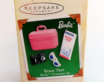 BARBIE Road Trip Ornament Set, Barbie Hallmark Keepsake Ornament