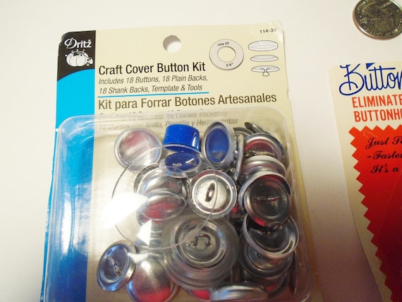 SALE Vintage Button Cover and Snap Kit, Assorted Metal Cover Button Kit, Button  Snap Kit 