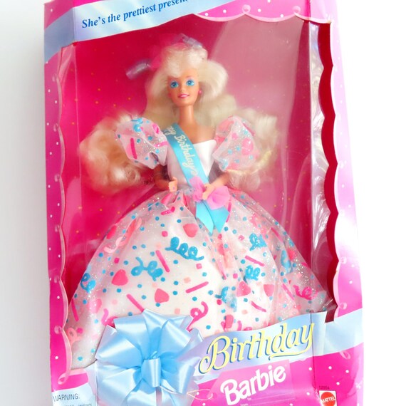 Birthday Barbie Vintage Doll 1996 Barbie Birthday Doll Birthday Blond Barbie With Balloon Dress Barbie Lover Gift Barbie Birthday Gift Etsy