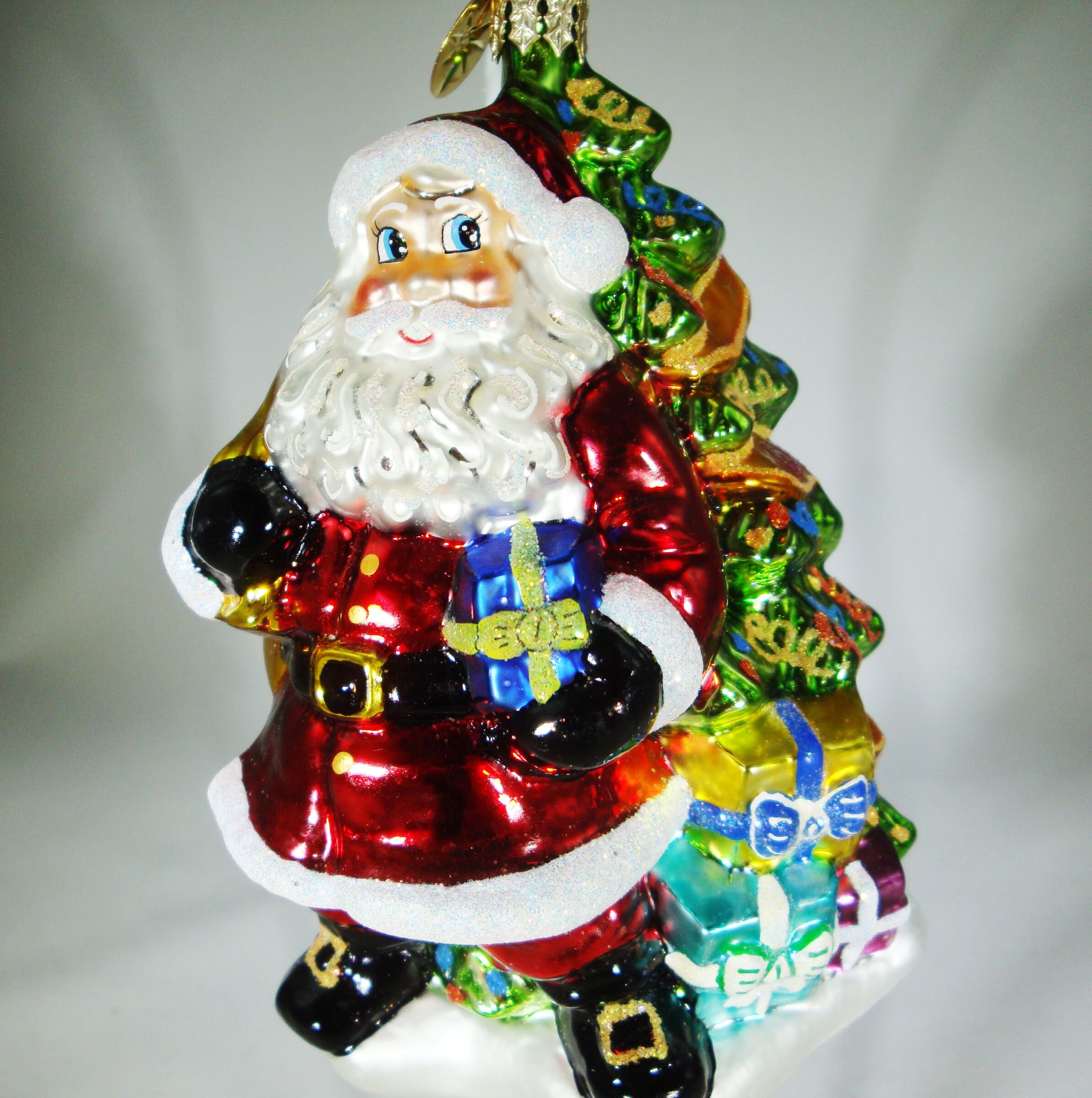 Christopher Radko Santa Ornament Signed Steve Benton LE Radko Etsy