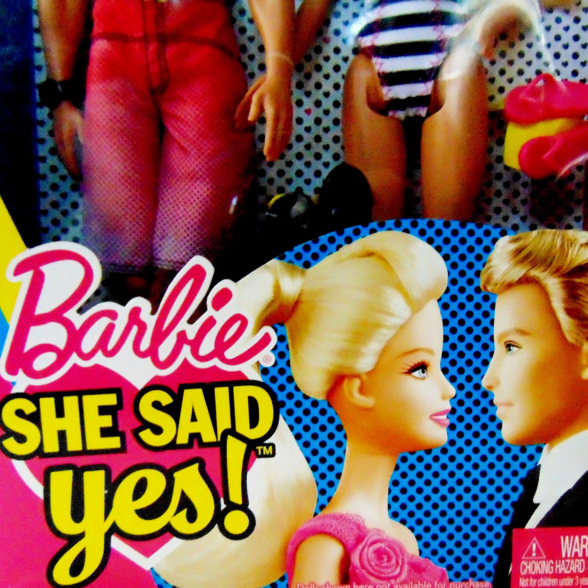 She Said Yes Barbie + Ken Dolls NRFB, Barbie and Ken Back