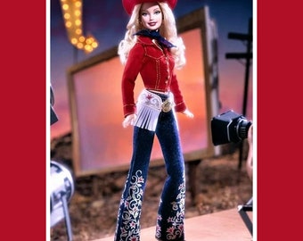 Muñeca Barbie Western Chic NRFB, Texas Line Dance Barbie, Edición de  Coleccionista Silver Label 2001, Muñeca Barbie Western de Mattel