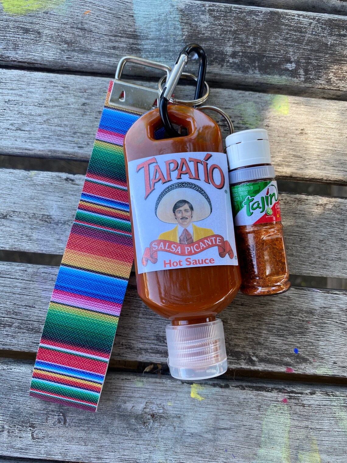 Tajin & Salsa Keychain Wristlet Chamoy on the go Tajin Etsy