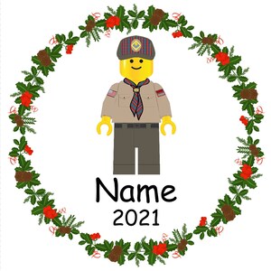 Scout Christmas Personalized Ornament & Gift Box, Mini Figure, Custom Ornament, Cub, Scouting, Scout Boy image 10